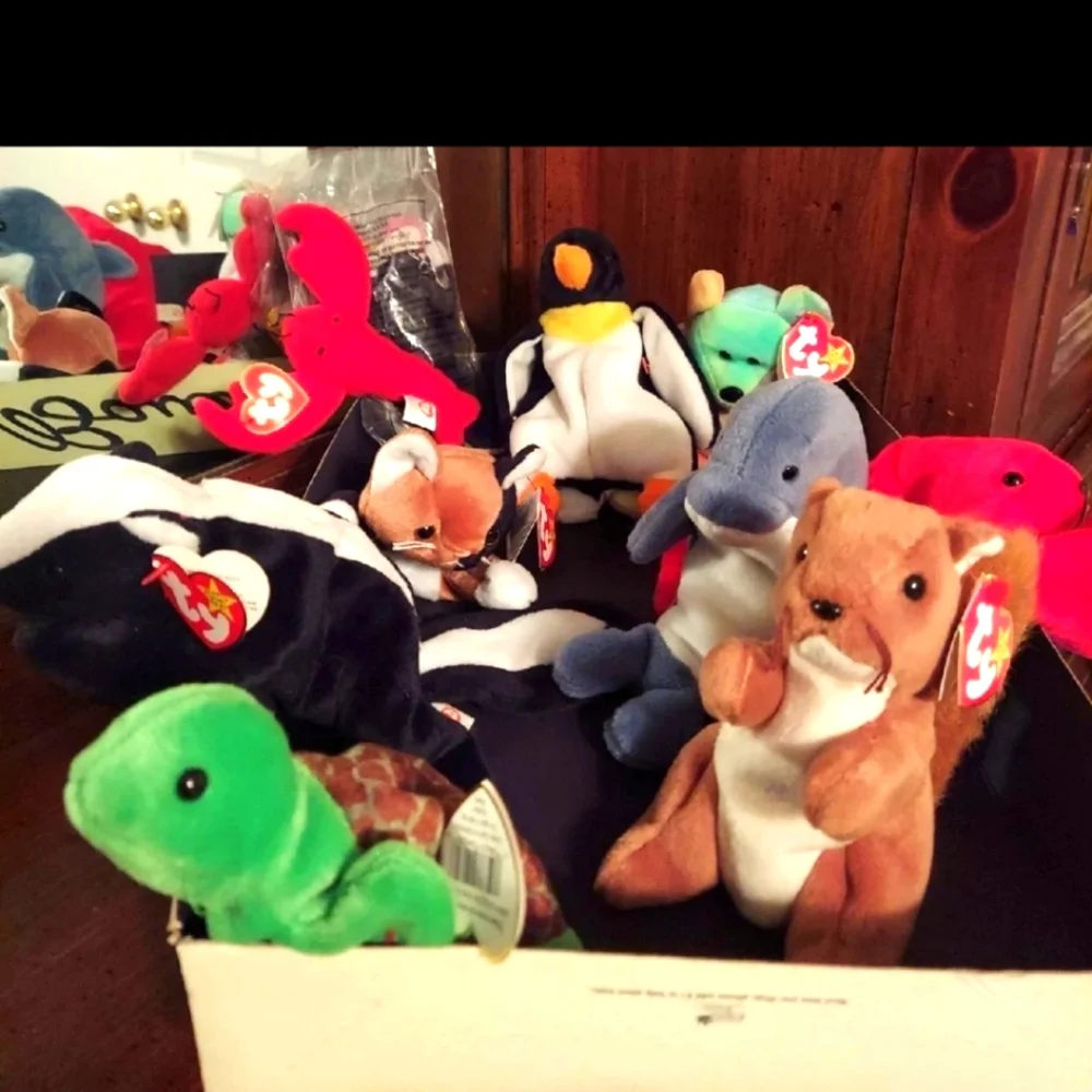 1993 To 1996 BEANIE BABIES LOT of 10 w/ Swing Tags DISPLAY LIKE NEW CONDITION
